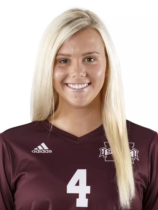STARKVILLE, MS - July 11, 2018 - Mississippi State Outside Hitter Morgan Cowell (#4) headshot taken at Mississippi State University in Starkville, MS. Photo By Kelly Donoho