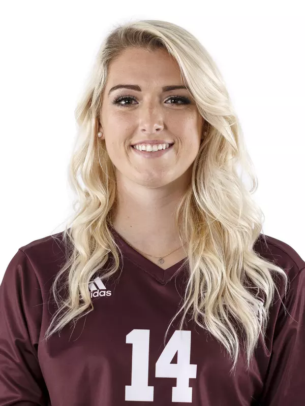 STARKVILLE, MS - July 11, 2018 - Mississippi State Outside Hitter Taylor Haskins (#14) headshot taken at Mississippi State University in Starkville, MS. Photo By Kelly Donoho
