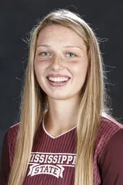 STARKVILLE, MS - July 26, 2016 - Mississippi State Outside Hitter Emily Hill (#16) headshot taken at Mississippi State University in Starkville, MS. Photo By Kelly Price
