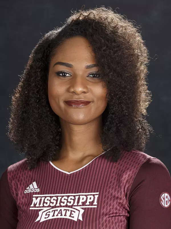 STARKVILLE, MS - July 26, 2016 - Mississippi State Middle Blocker Bali Leffall-Young (#5) headshot taken at Mississippi State University in Starkville, MS. Photo By Kelly Price