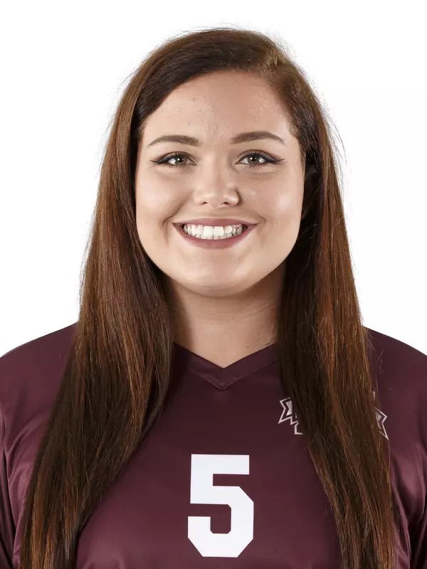 STARKVILLE, MS - July 11, 2018 - Mississippi State Right Setter Brooklyn Lochner (#5) headshot taken at Mississippi State University in Starkville, MS. Photo By Kelly Donoho