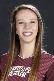 STARKVILLE, MS - July 26, 2016 - Mississippi State Middle Blocker Katie Nicholson (#10) headshot taken at Mississippi State University in Starkville, MS. Photo By Kelly Price