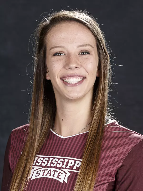 STARKVILLE, MS - July 26, 2016 - Mississippi State Middle Blocker Katie Nicholson (#10) headshot taken at Mississippi State University in Starkville, MS. Photo By Kelly Price