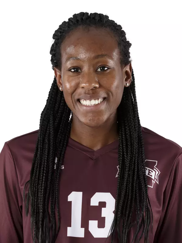 STARKVILLE, MS - July 11, 2018 - Mississippi State Middle Blocker Deja Robinson (#13) headshot taken at Mississippi State University in Starkville, MS. Photo By Kelly Donoho