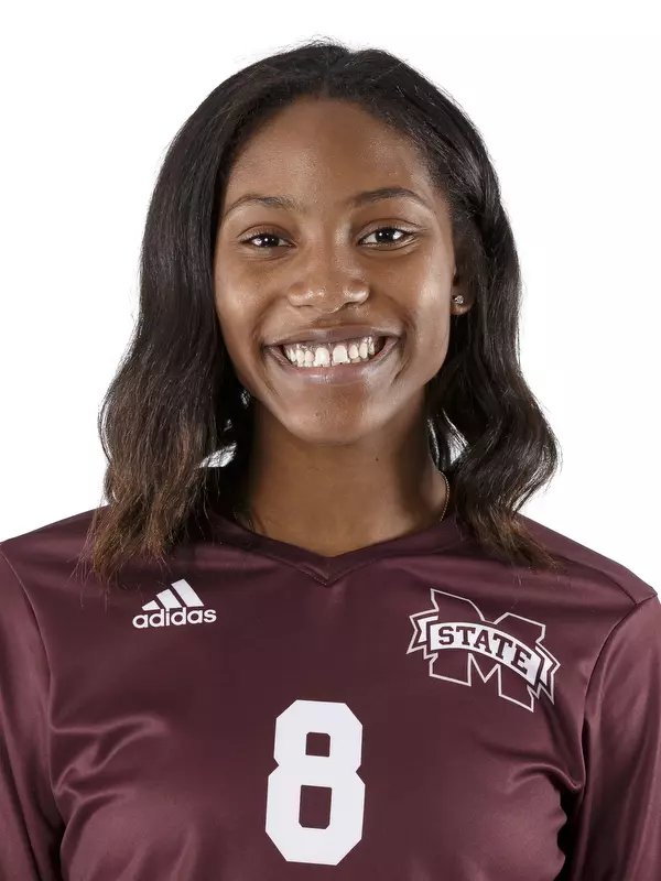 STARKVILLE, MS - July 11, 2018 - Mississippi State Middle Blocker Gabby Waden (#8) headshot taken at Mississippi State University in Starkville, MS. Photo By Kelly Donoho