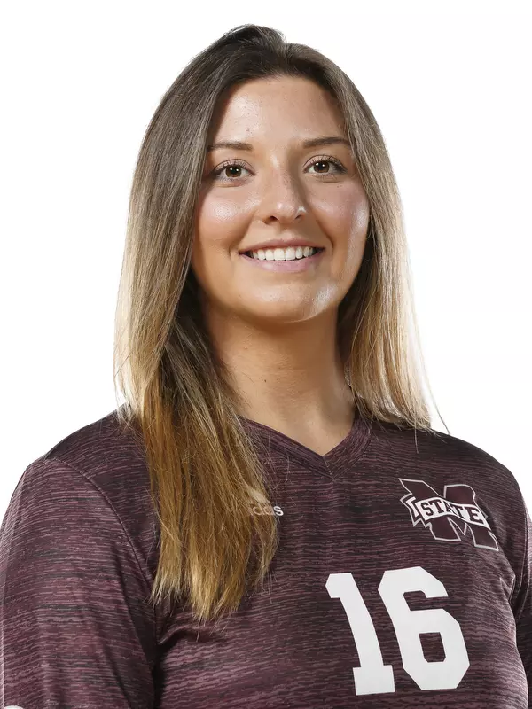 STARKVILLE, MS - JULY 08, 2019 - Mississippi State Outside Hitter Logan Brown (#16) headshot in Starkville, MS. Photo By Aaron Cornia