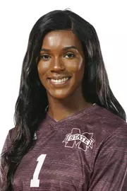 STARKVILLE, MS - JULY 08, 2019 - Mississippi State Middle Blocker Amarrah Cooks (#1) headshot in Starkville, MS. Photo By Aaron Cornia