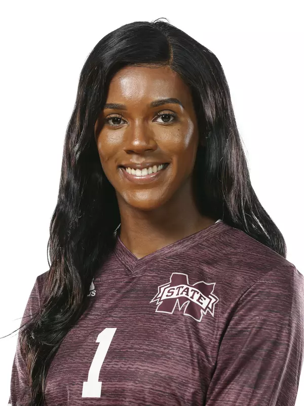 STARKVILLE, MS - JULY 08, 2019 - Mississippi State Middle Blocker Amarrah Cooks (#1) headshot in Starkville, MS. Photo By Aaron Cornia