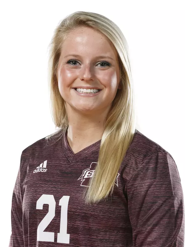 STARKVILLE, MS - JULY 08, 2019 - Mississippi State Setter/Defensive Specialist Katie Culumovic (#21) headshot in Starkville, MS. Photo By Aaron Cornia