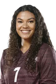 STARKVILLE, MS - JULY 08, 2019 - Mississippi State Setter Alleah Stamatis (#7) headshot in Starkville, MS. Photo By Aaron Cornia
