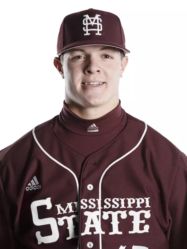 STARKVILLE, MS - December 01, 2015 - Mississippi State Pitcher Jacob Billingsley (#45) headshot taken at Mississippi State University in Starkville, MS. Photo By Kelly Price