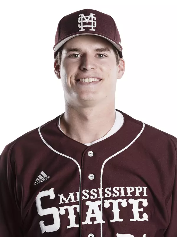 STARKVILLE, MS - December 01, 2015 - Mississippi State Pitcher Logan Hughes (#51) headshot taken at Mississippi State University in Starkville, MS. Photo By Kelly Price