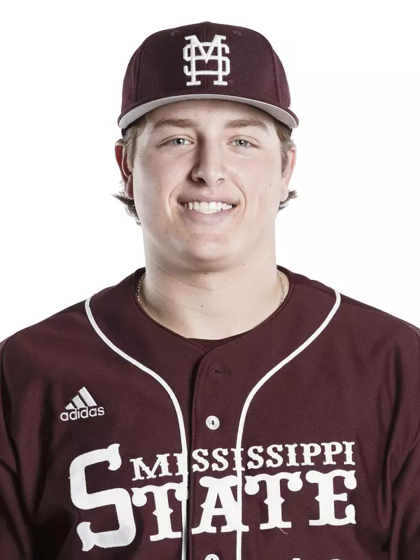 STARKVILLE, MS - December 01, 2015 - Mississippi State Pitcher Keegan James (#18) headshot taken at Mississippi State University in Starkville, MS. Photo By Kelly Price