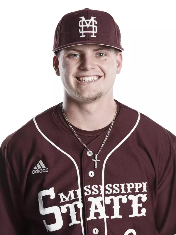 STARKVILLE, MS - December 01, 2015 - Mississippi State Catcher/Infielder Hunter Stovall (#2) headshot taken at Mississippi State University in Starkville, MS. Photo By Kelly Price