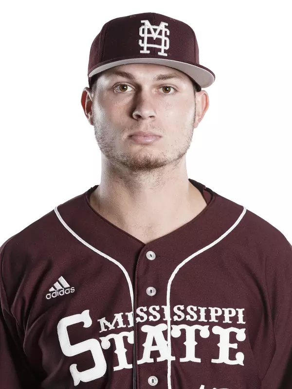 STARKVILLE, MS - December 01, 2015 - Mississippi State Pitcher Paul Young (#17) headshot taken at Mississippi State University in Starkville, MS. Photo By Kelly Price