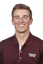 STARKVILLE, MS - June 19, 2019 - Mississippi State Quarterback Logan Burnett (#17) headshot taken at Mississippi State University in Starkville, MS. Photo By Aaron Cornia