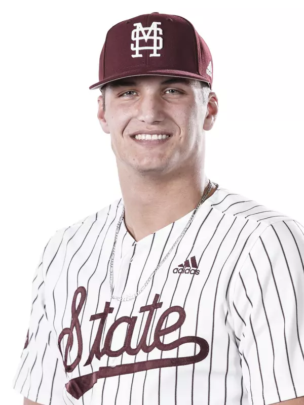 STARKVILLE, MS - October 21, 2019 - Mississippi State Outfielder Brad Cumbest (#33) headshot taken at the Holliman Athletic Center at Mississippi State University in Starkville, MS. Photo By Aaron Cornia