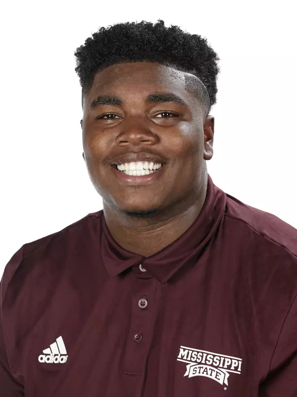STARKVILLE, MS - June 19, 2019 - Mississippi State Offensive Lineman Brandon Cunningham (#72) headshot taken at Mississippi State University in Starkville, MS. Photo By Kelly Donoho