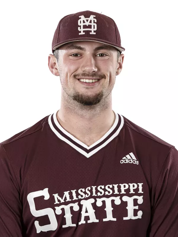 STARKVILLE, MS - January 17, 2019 - Mississippi State Pitcher Jack Eagan (#16) headshot taken at Mississippi State University in Starkville, MS. Photo By Kelly Donoho