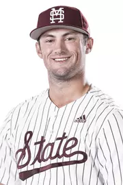 STARKVILLE, MS - October 21, 2019 - Mississippi State Pitcher Jack Eagan (#16) headshot taken at the Holliman Athletic Center at Mississippi State University in Starkville, MS. Photo By Aaron Cornia