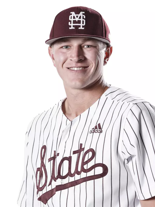 STARKVILLE, MS - October 21, 2019 - Mississippi State Pitcher Jaxen Forrester (#40) headshot taken at the Holliman Athletic Center at Mississippi State University in Starkville, MS. Photo By Aaron Cornia