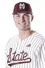 STARKVILLE, MS - October 22, 2019 - Mississippi State Infielder Justin Foscue (#17) headshot taken at the Holliman Athletic Center at Mississippi State University in Starkville, MS. Photo By Aaron Cornia