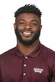 STARKVILLE, MS - June 19, 2019 - Mississippi State Running Back Nick Gibson (#21) headshot taken at Mississippi State University in Starkville, MS. Photo By Aaron Cornia
