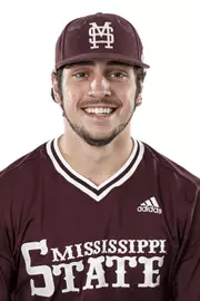 STARKVILLE, MS - January 17, 2019 - Mississippi State Catcher Marshall Gilbert (#34) headshot taken at Mississippi State University in Starkville, MS. Photo By Kelly Donoho