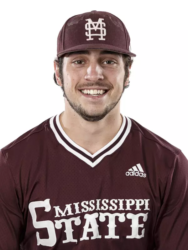STARKVILLE, MS - January 17, 2019 - Mississippi State Catcher Marshall Gilbert (#34) headshot taken at Mississippi State University in Starkville, MS. Photo By Kelly Donoho