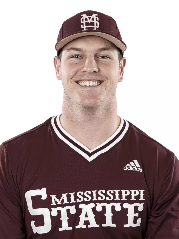 STARKVILLE, MS - January 17, 2019 - Mississippi State Pitcher/Designated Hitter Cole Gordon (#24) headshot taken at Mississippi State University in Starkville, MS. Photo By Kelly Donoho