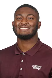 STARKVILLE, MS - June 19, 2019 - Mississippi State Tight End Farrod Green (#82) headshot taken at Mississippi State University in Starkville, MS. Photo By Aaron Cornia