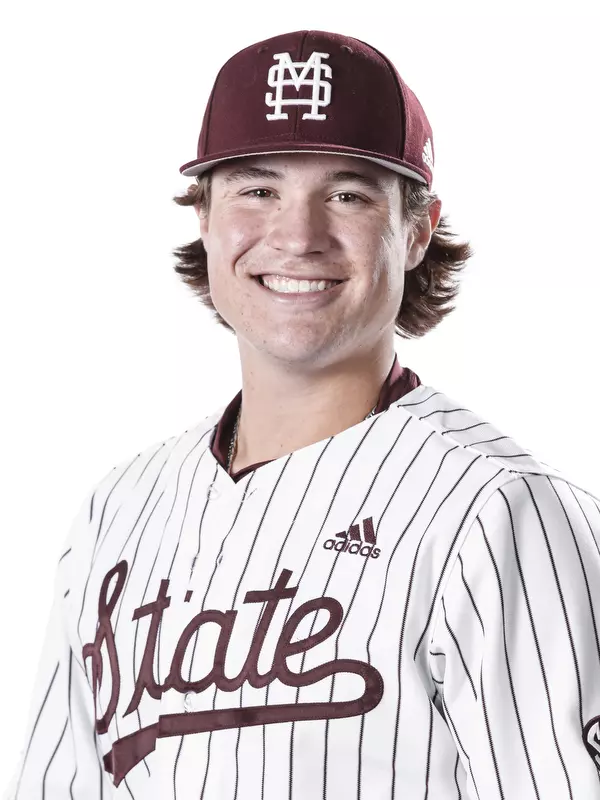 STARKVILLE, MS - OCTOBER 21, 2019 - Mississippi State Pitcher Houston Harding (#48) headshot during a photo shoot at the Holliman Athletic Center at Mississippi State University in Starkville, MS. Photo By Aaron Cornia