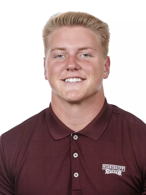 STARKVILLE, MS - June 19, 2019 - Mississippi State Defensive Lineman Jack Harris (#15) headshot taken at Mississippi State University in Starkville, MS. Photo By Aaron Cornia