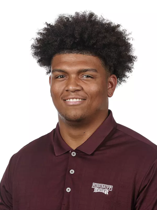 STARKVILLE, MS - June 19, 2019 - Mississippi State Offensive Lineman Brevyn Jones (#76) headshot taken at Mississippi State University in Starkville, MS. Photo By Aaron Cornia