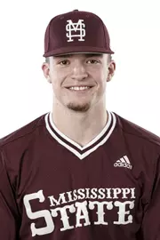 STARKVILLE, MS - January 17, 2019 - Mississippi State Catcher Hayden Jones (#12) headshot taken at Mississippi State University in Starkville, MS. Photo By Kelly Donoho