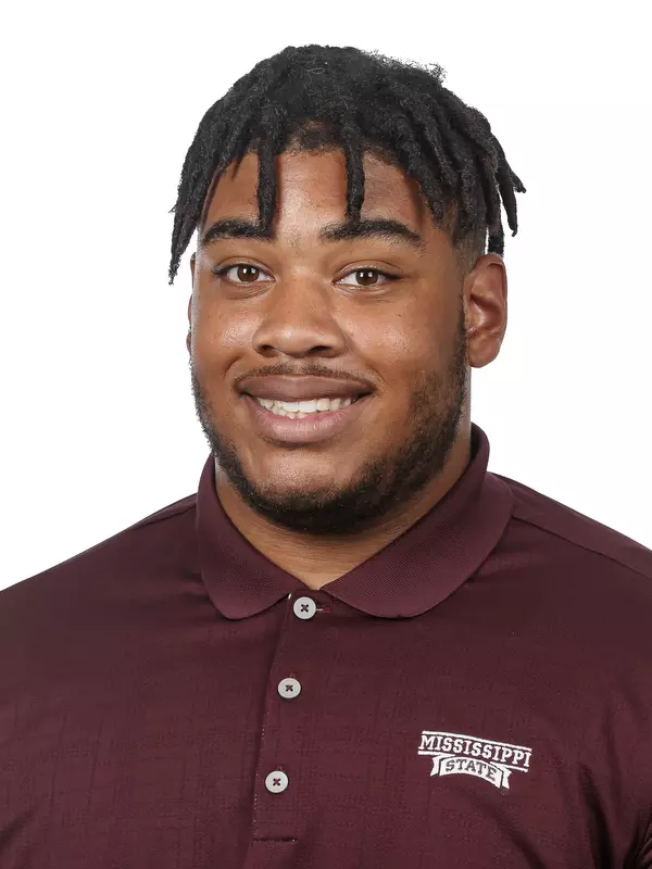 STARKVILLE, MS - June 19, 2019 - Mississippi State Offensive Lineman Kameron Jones (#58) headshot taken at Mississippi State University in Starkville, MS. Photo By Aaron Cornia