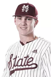 STARKVILLE, MS - October 21, 2019 - Mississippi State Infielder Mason Land (#32) headshot taken at the Holliman Athletic Center at Mississippi State University in Starkville, MS. Photo By Aaron Cornia