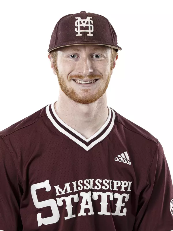 STARKVILLE, MS - January 17, 2019 - Mississippi State Pitcher Jared Liebelt (#19) headshot taken at Mississippi State University in Starkville, MS. Photo By Kelly Donoho