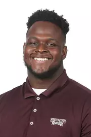 STARKVILLE, MS - June 19, 2019 - Mississippi State Defensive Lineman Allen Love (#95) headshot taken at Mississippi State University in Starkville, MS. Photo By Aaron Cornia