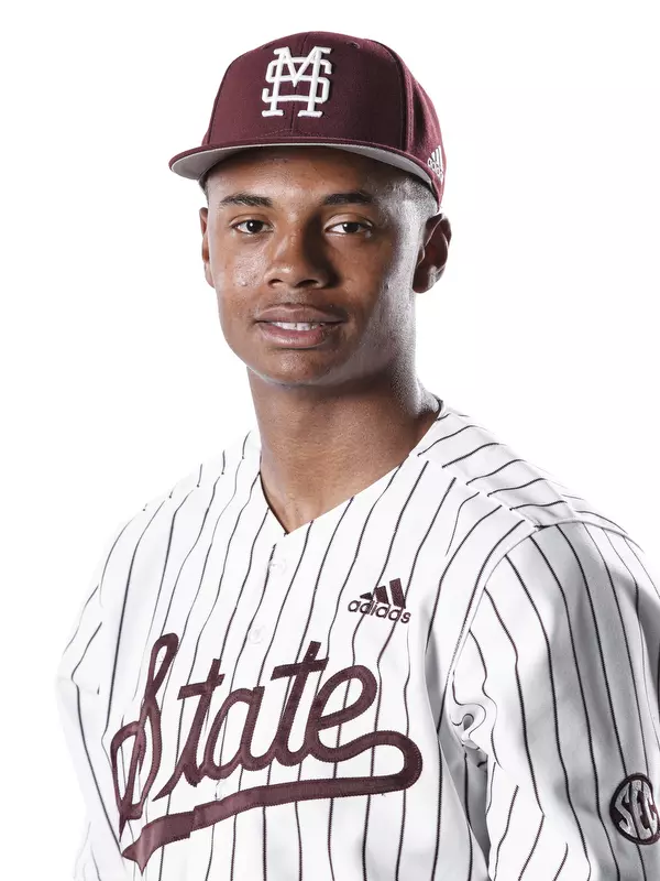 STARKVILLE, MS - October 22, 2019 - Mississippi State Pitcher Xavier Lovett (#26) headshot taken at the Holliman Athletic Center at Mississippi State University in Starkville, MS. Photo By Aaron Cornia
