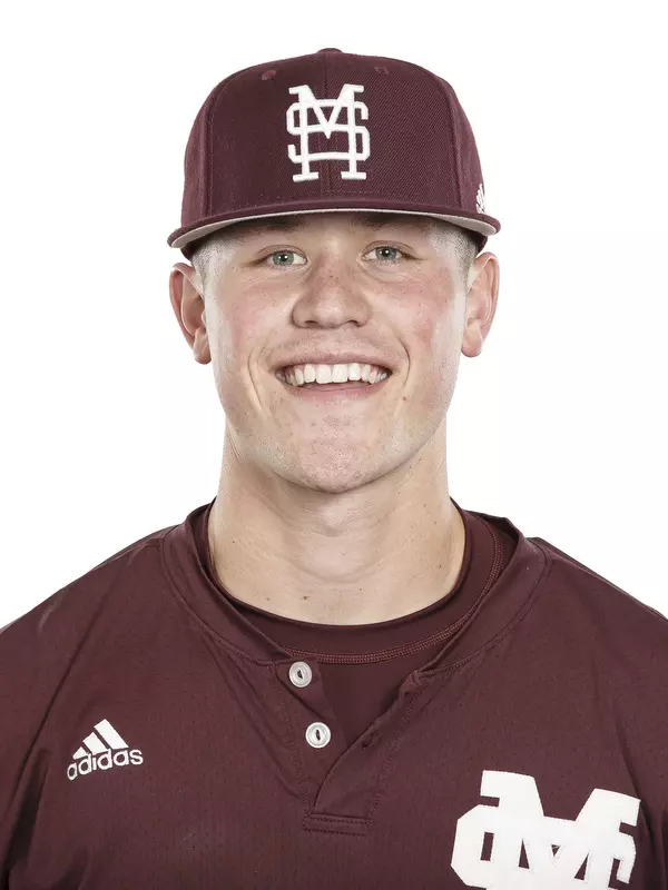 STARKVILLE, MS - November 15, 2017 - Mississippi State Outfielder/Infielder Elijah MacNamee (#40) headshot taken at Mississippi State University in Starkville, MS. Photo By Kelly Price