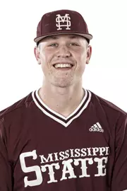 STARKVILLE, MS - January 17, 2019 - Mississippi State Outfielder Elijah MacNamee (#40) headshot taken at Mississippi State University in Starkville, MS. Photo By Kelly Donoho
