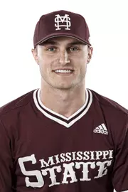 STARKVILLE, MS - January 17, 2019 - Mississippi State Outfielder Jake Mangum (#15) headshot taken at Mississippi State University in Starkville, MS. Photo By Kelly Donoho