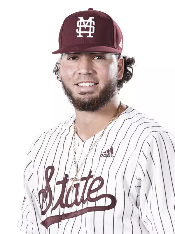 STARKVILLE, MS - October 21, 2019 - Mississippi State Infielder/Outfielder Brandon Pimentel (#50) headshot taken at the Holliman Athletic Center at Mississippi State University in Starkville, MS. Photo By Aaron Cornia