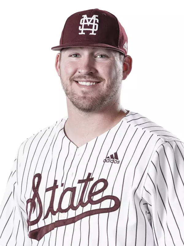 STARKVILLE, MS - October 22, 2019 - Mississippi State Pitcher Riley Self (#14) headshot taken at the Holliman Athletic Center at Mississippi State University in Starkville, MS. Photo By Aaron Cornia