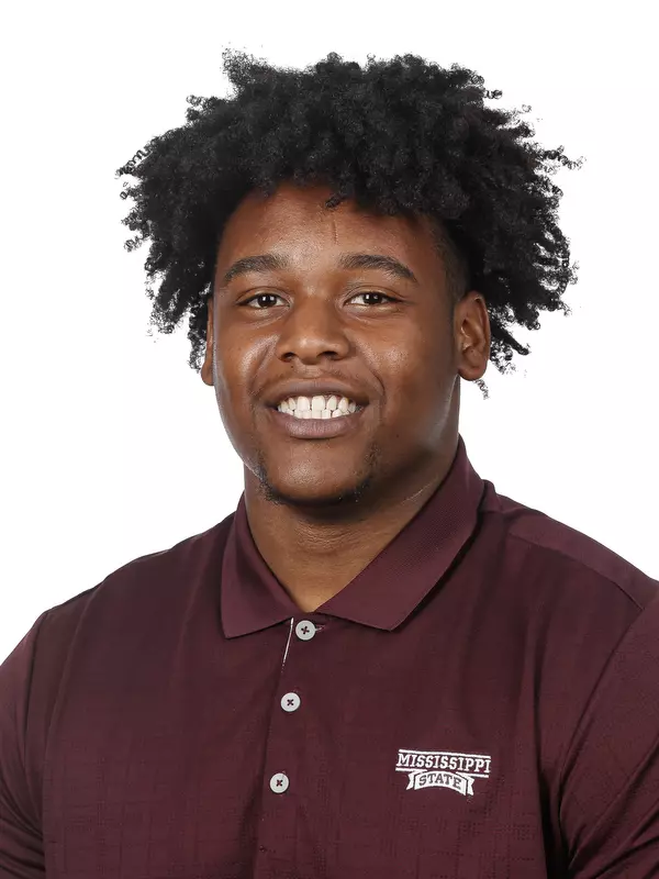 STARKVILLE, MS - June 19, 2019 - Mississippi State Offensive Lineman LaQuinston Sharp (#63) headshot taken at Mississippi State University in Starkville, MS. Photo By Aaron Cornia