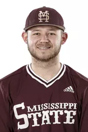 STARKVILLE, MS - January 17, 2019 - Mississippi State Catcher Dustin Skelton (#8) headshot taken at Mississippi State University in Starkville, MS. Photo By Kelly Donoho