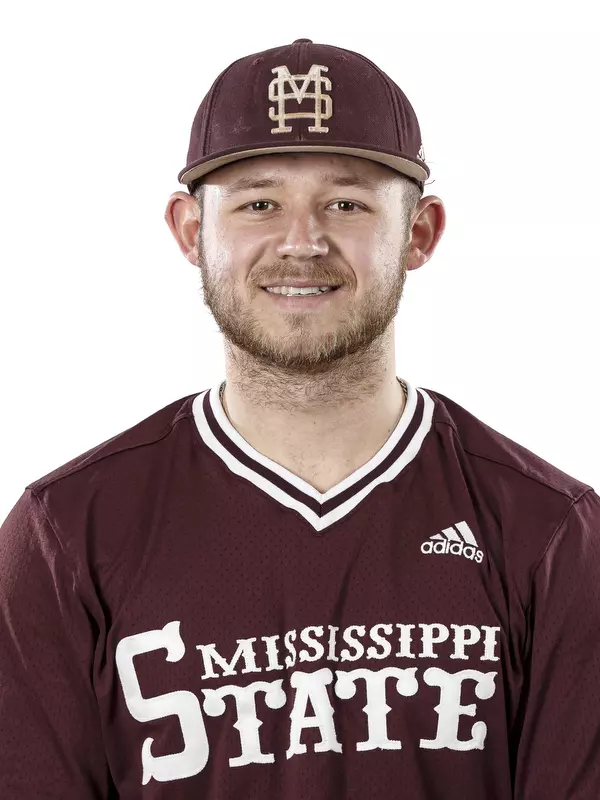 STARKVILLE, MS - January 17, 2019 - Mississippi State Catcher Dustin Skelton (#8) headshot taken at Mississippi State University in Starkville, MS. Photo By Kelly Donoho