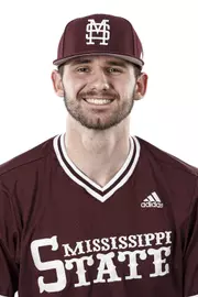 STARKVILLE, MS - January 17, 2019 - Mississippi State Pitcher Ethan Small (#44) headshot taken at Mississippi State University in Starkville, MS. Photo By Kelly Donoho