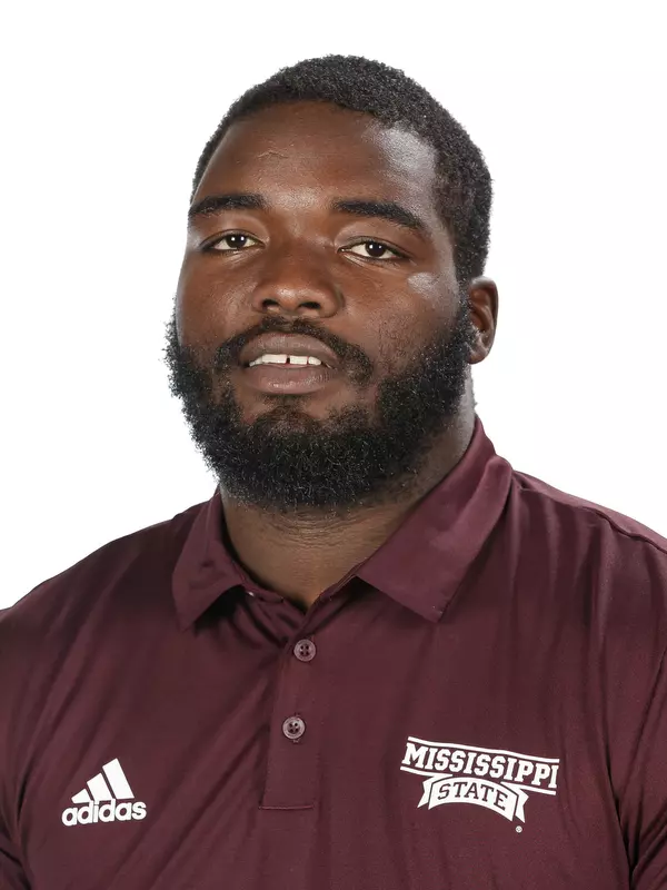 STARKVILLE, MS - June 19, 2019 - Mississippi State Offensive Lineman Michael Story (#75) headshot taken at Mississippi State University in Starkville, MS. Photo By Kelly Donoho